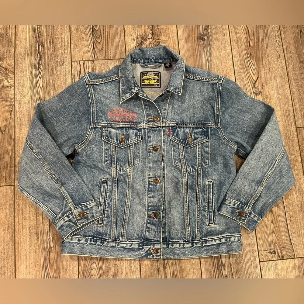 Star Wars × Levi’s R2-D2 Denim Trucker Jacket Large Unisex - Picture 10 of 16